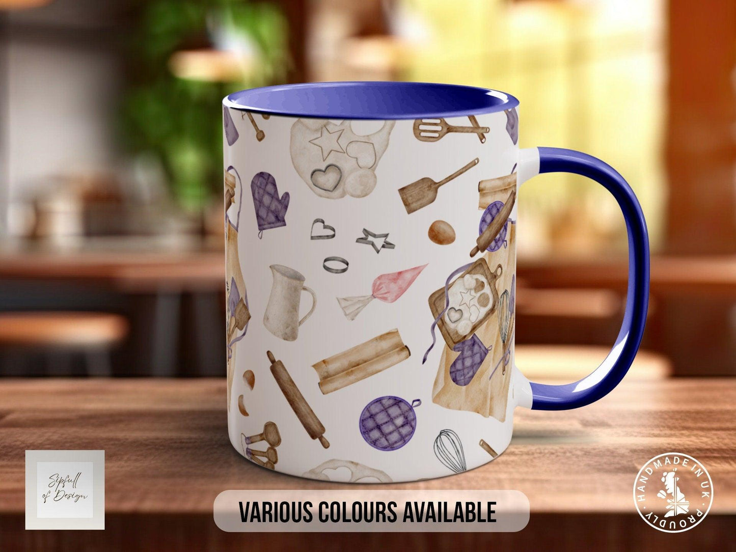 Baking Pattern Mug – Design H (Full Wrap)