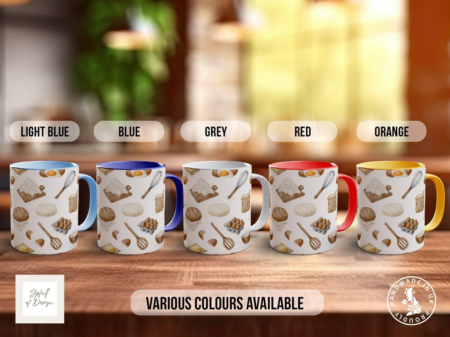 Baking Pattern Mug – Design J (Full Wrap)