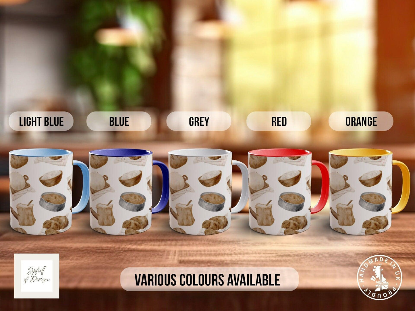 Baking Pattern Mug – Design D (Full Wrap)