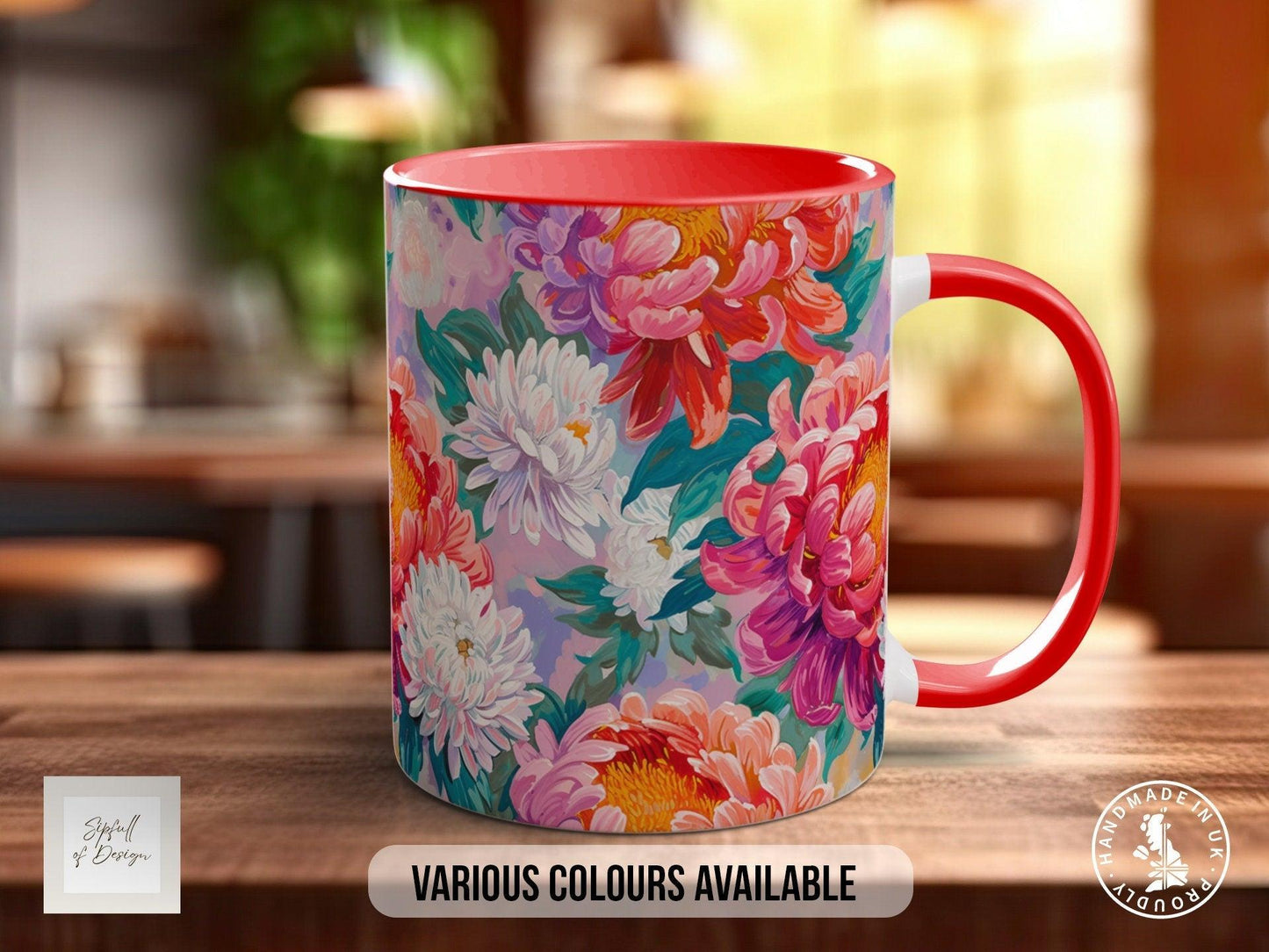 Birth Month Flowers Mug - November Chrysanthemum -