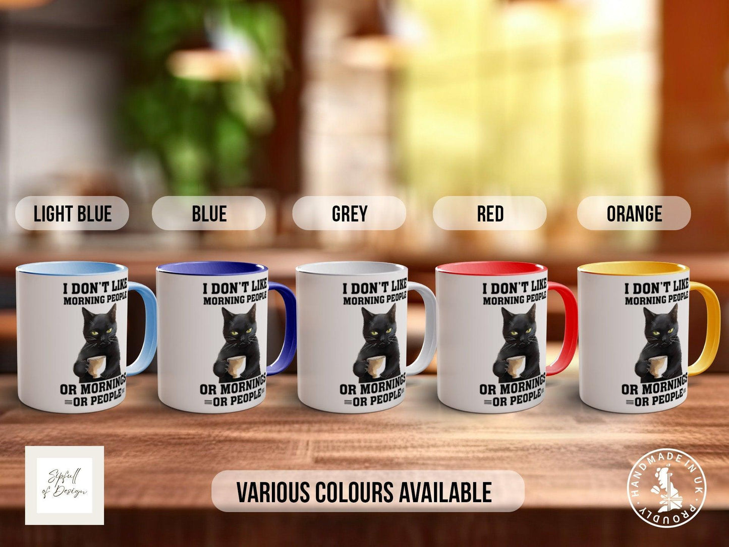 Funny Morning Mug – Humorous Coffee Mug With Colourful Design & Dishwasher Safe