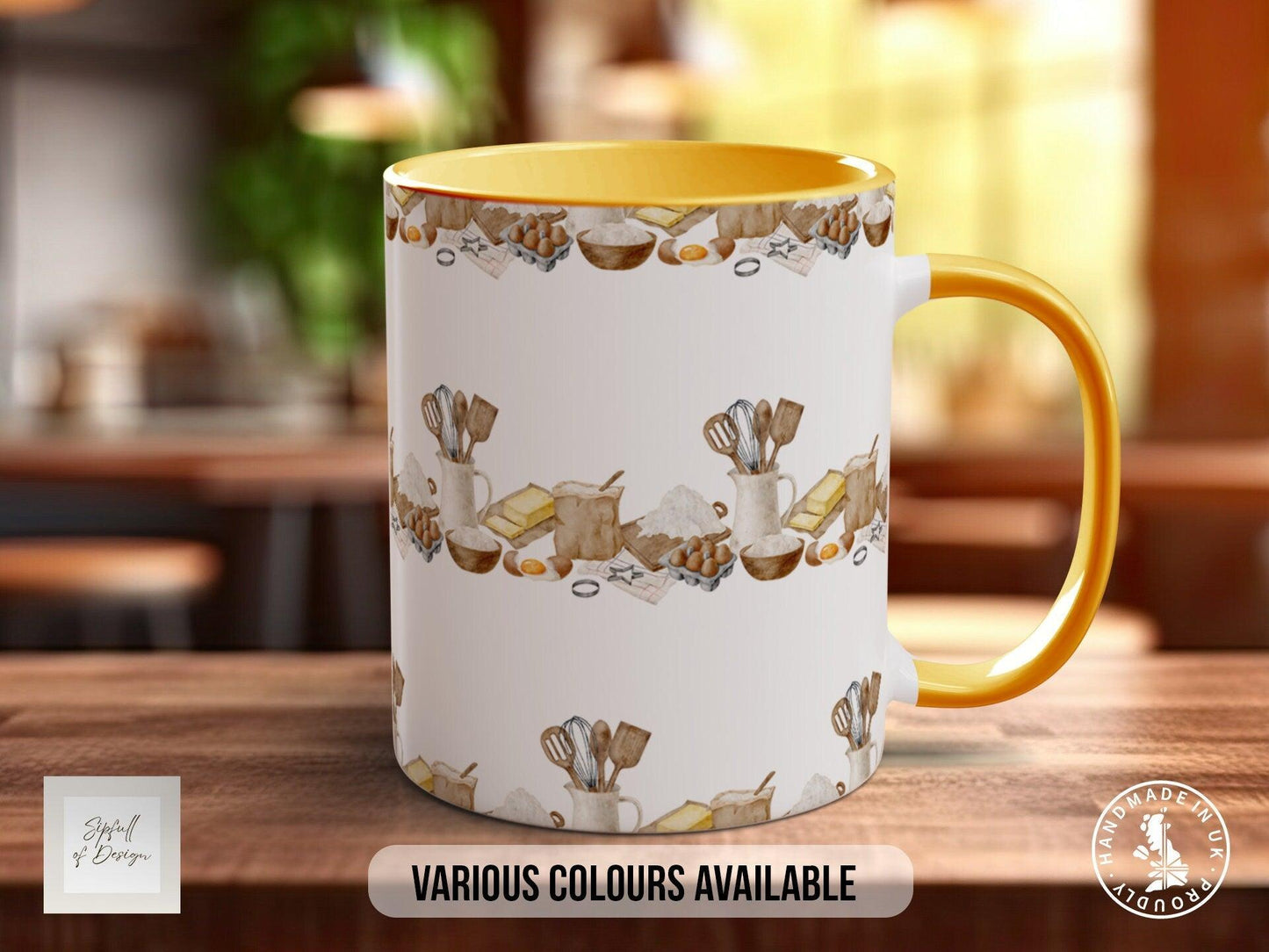 Baking Pattern Mug – Design B (Full Wrap)