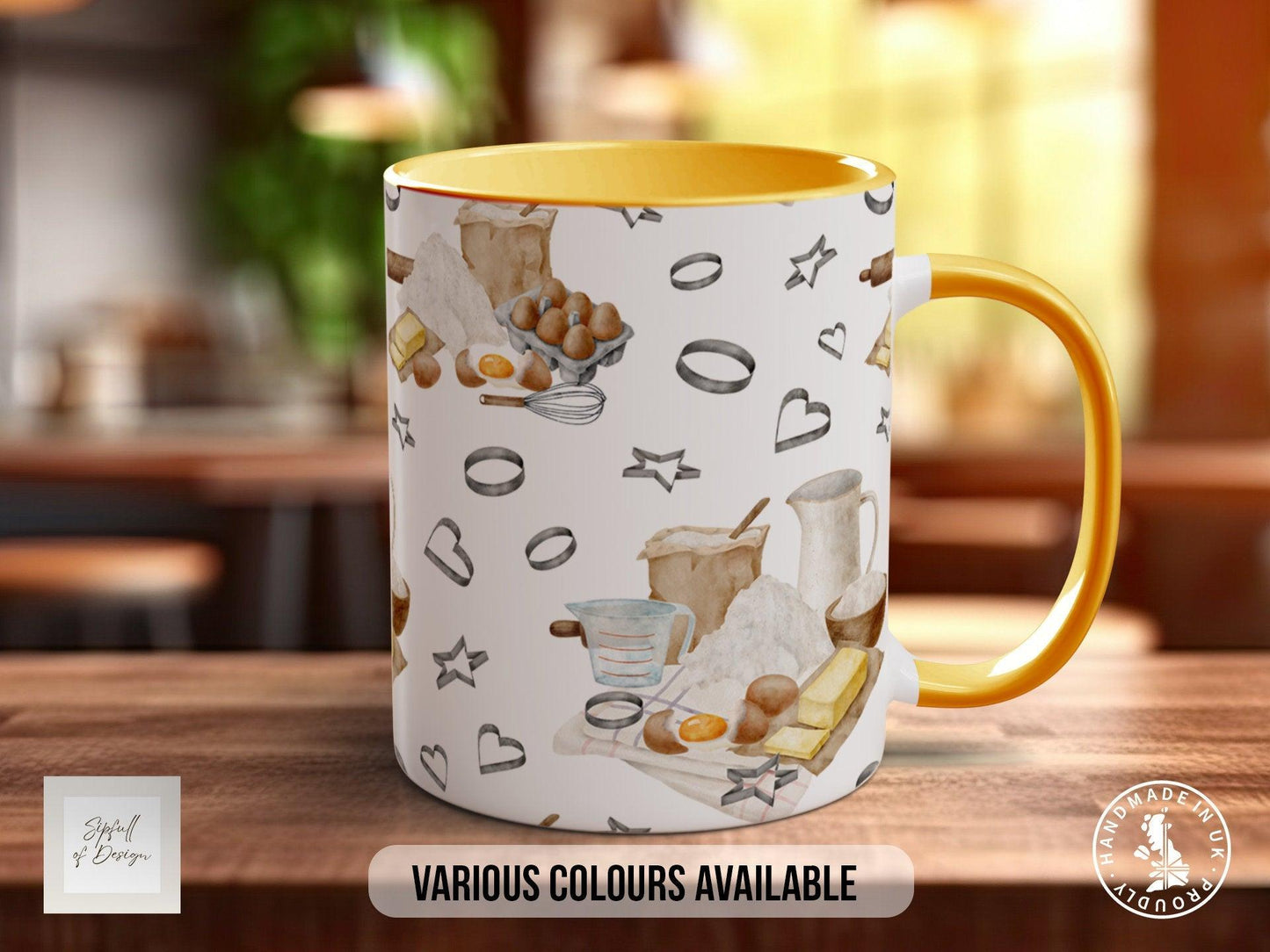 Baking Pattern Mug – Design G (Full Wrap)