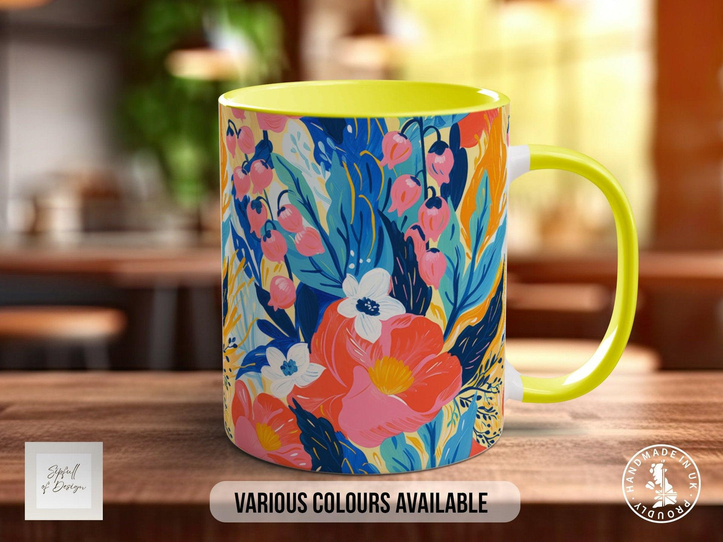 Birth Month Flowers Mug - May Lily of the Valley and Hawthorn -