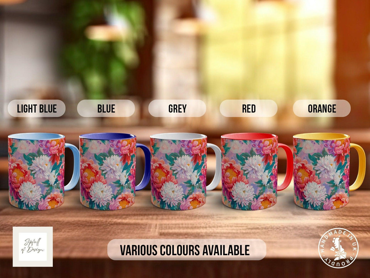 Birth Month Flowers Mug - November Chrysanthemum -
