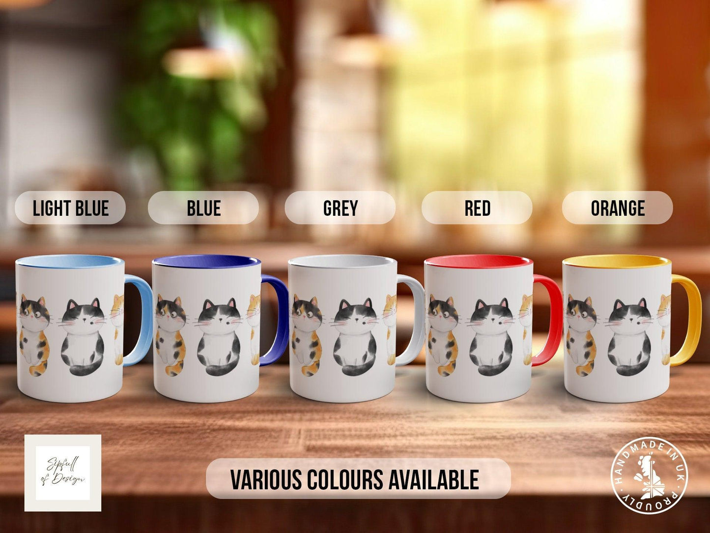 Cute Watercolour Cats Mug