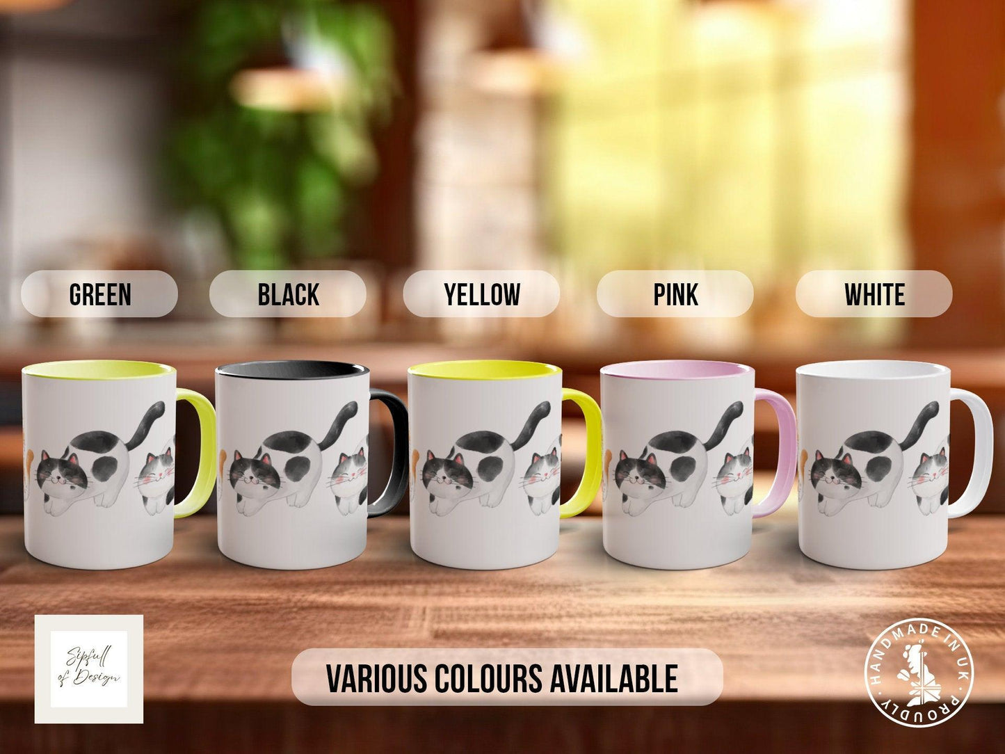 Cute Watercolour Cats Mug