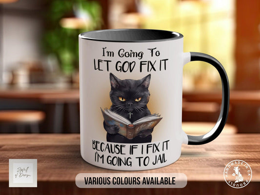 Funny Coffee Mug – Dishwasher Safe Ceramic Mug With Humorous Quote & Cat Theme