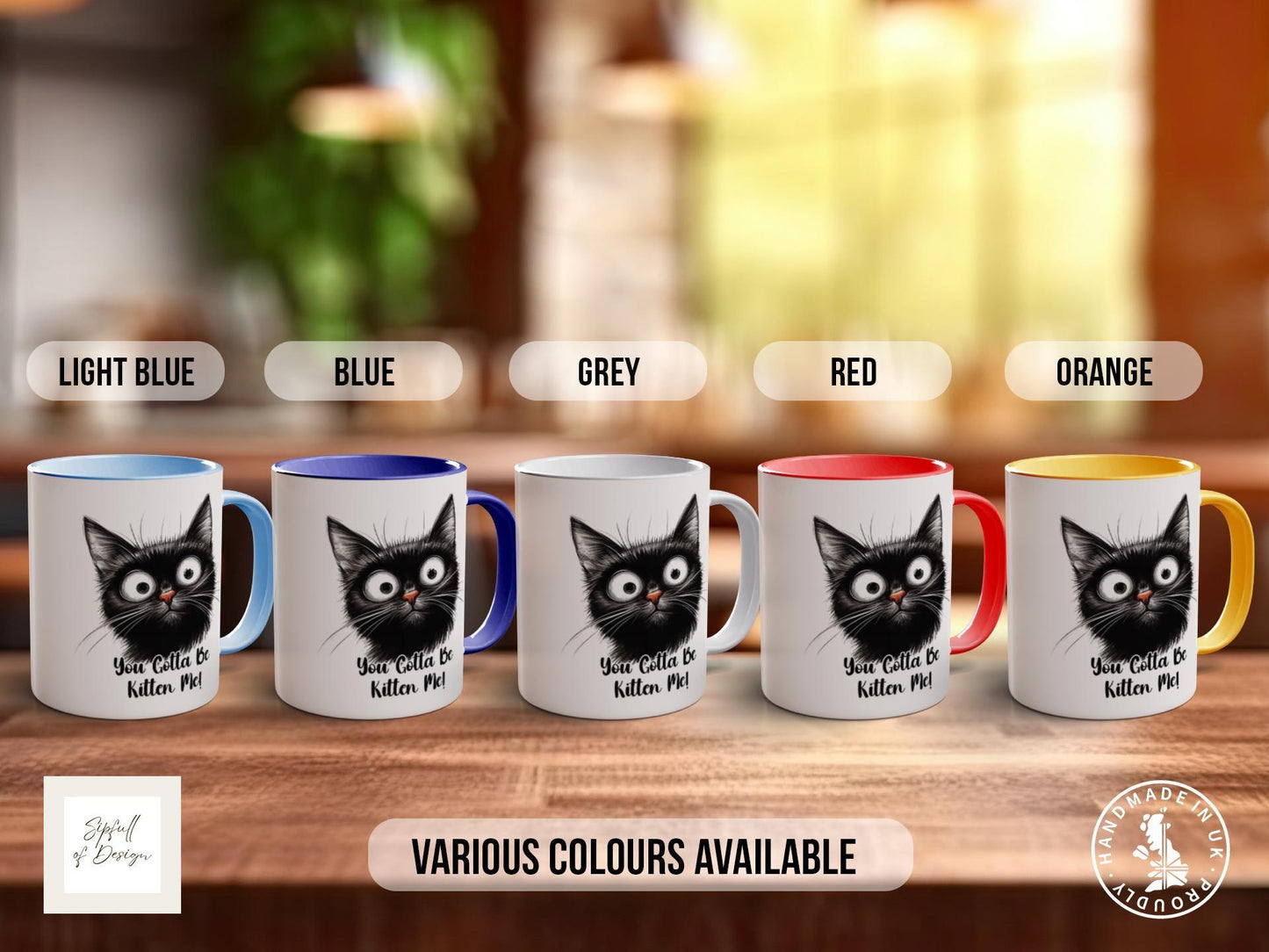 Funny Cat Mug | Colourful Coffee Mug for Her – Humorous Cat Lover Gift