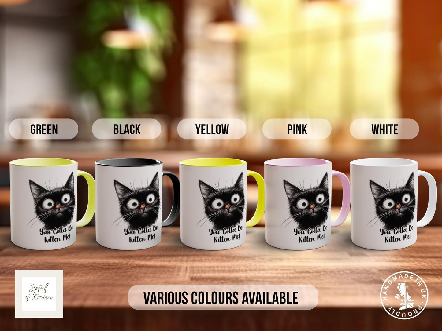 Funny Cat Mug | Colourful Coffee Mug for Her – Humorous Cat Lover Gift