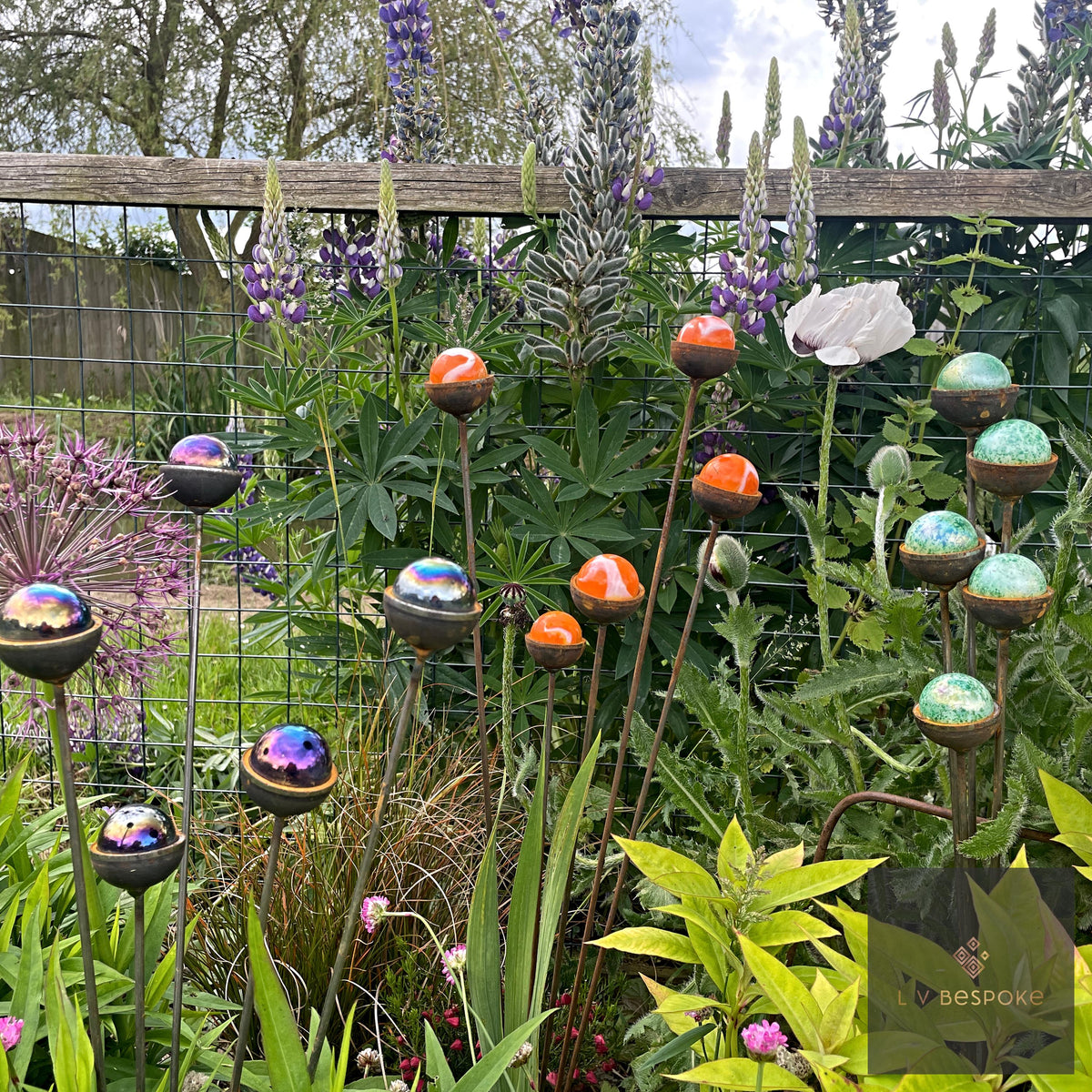 Marble Sun Catcher Garden Stake