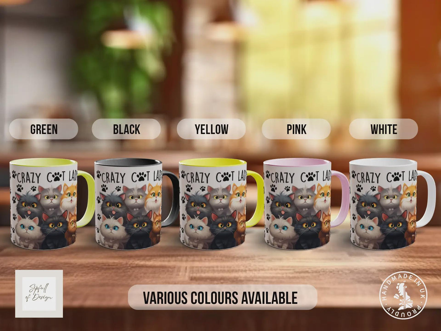 Crazy Cat Lady Mug | Funny Cat Lover Gift | Handmade UK