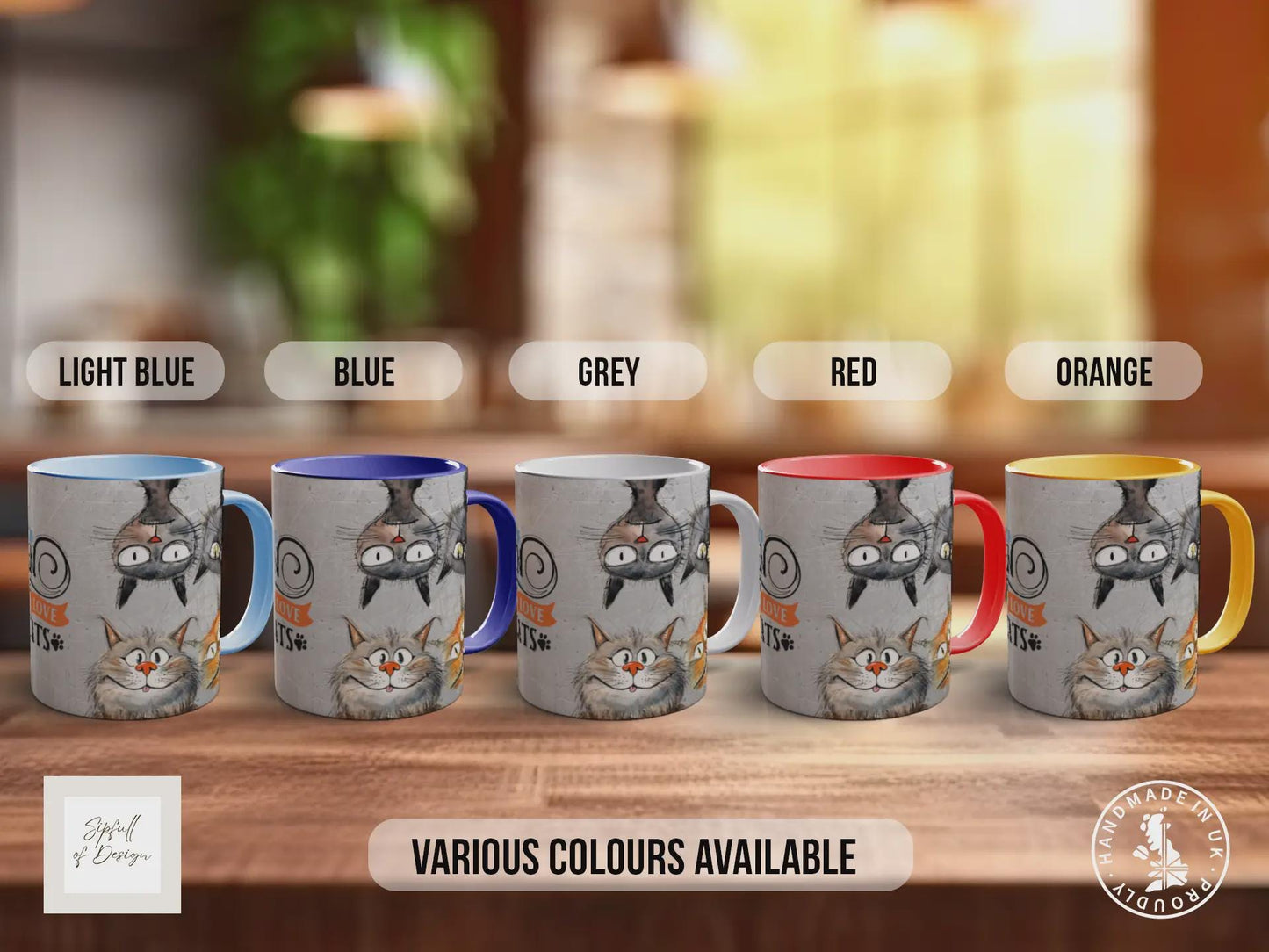 Real Men Love Cats Mug |Cat Dad Coffee Mug | Handmade UK