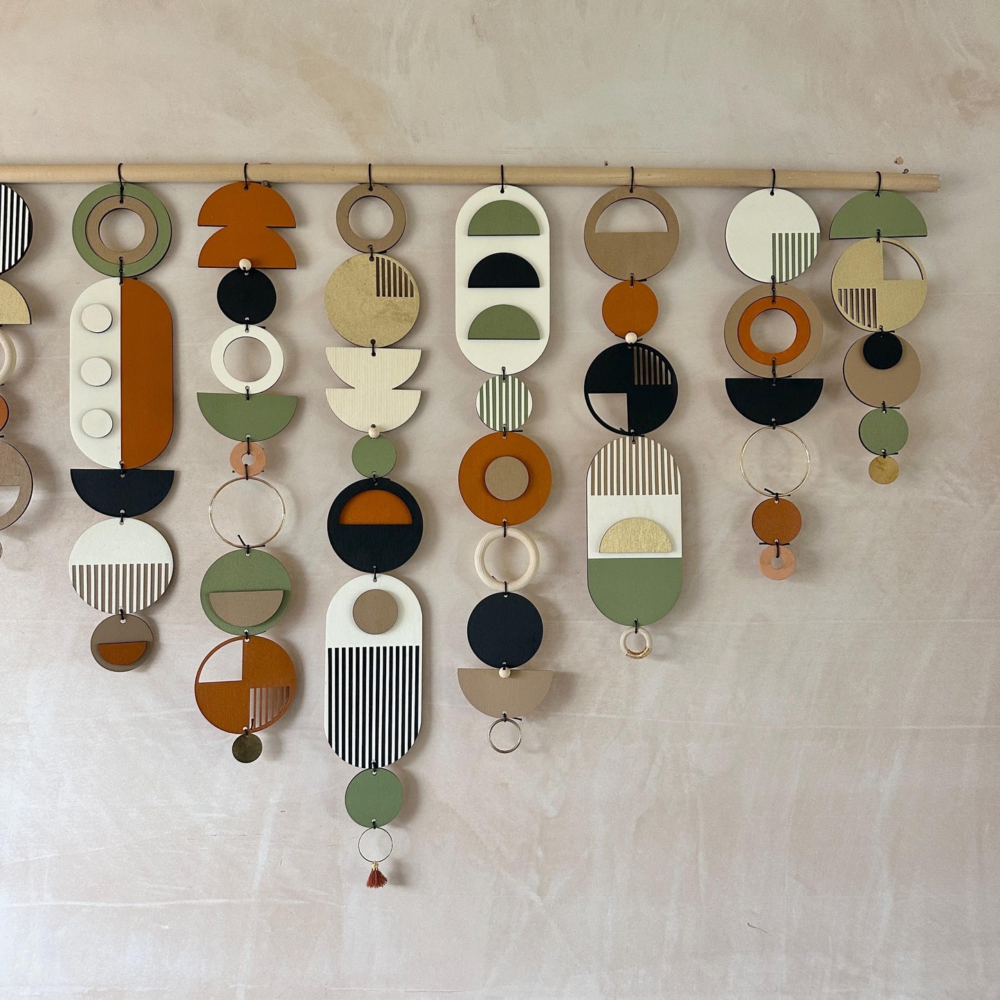 Wide Geometric Wall Art - MCM Home Decor with Modern Colours
