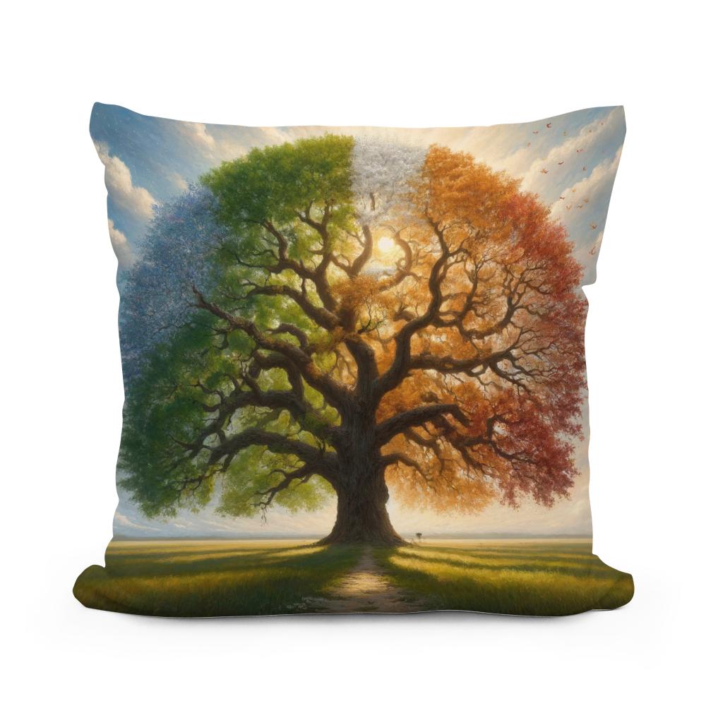 Timeless Oak Seasons Cotton Cushion