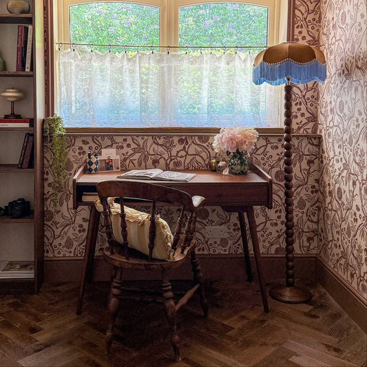 The Stella Brown Fringed Lampshade