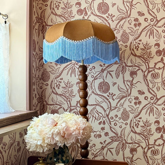The Stella Brown Fringed Lampshade