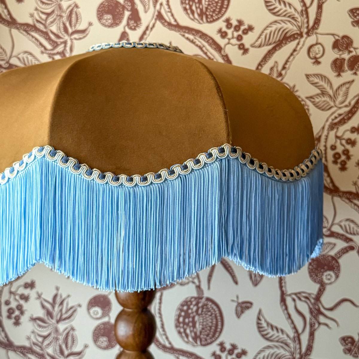 The Stella Brown Fringed Lampshade