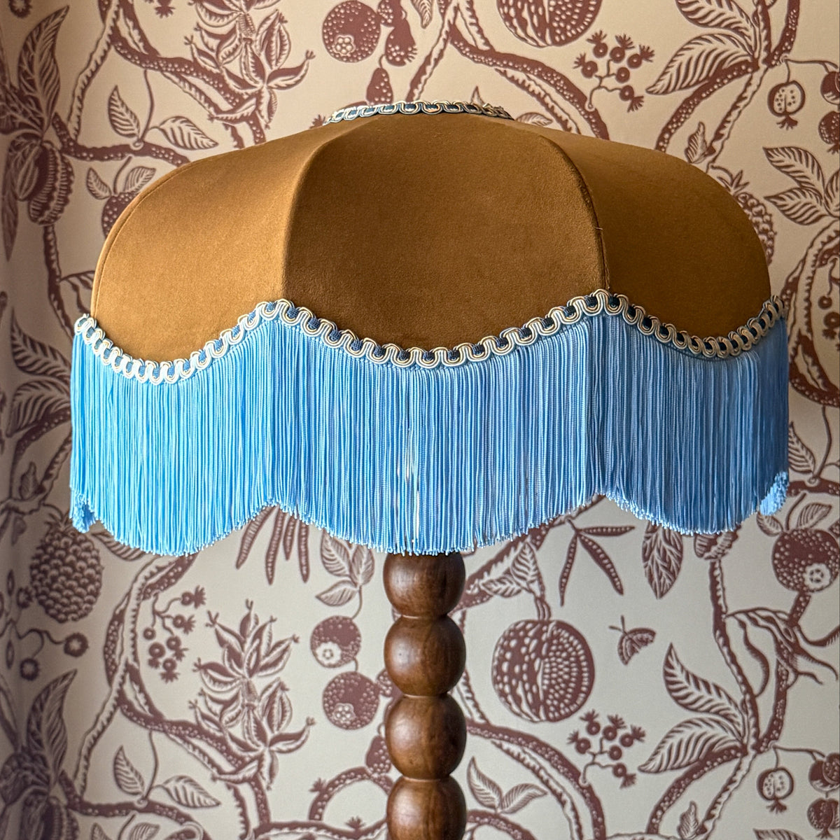 The Stella Brown Fringed Lampshade