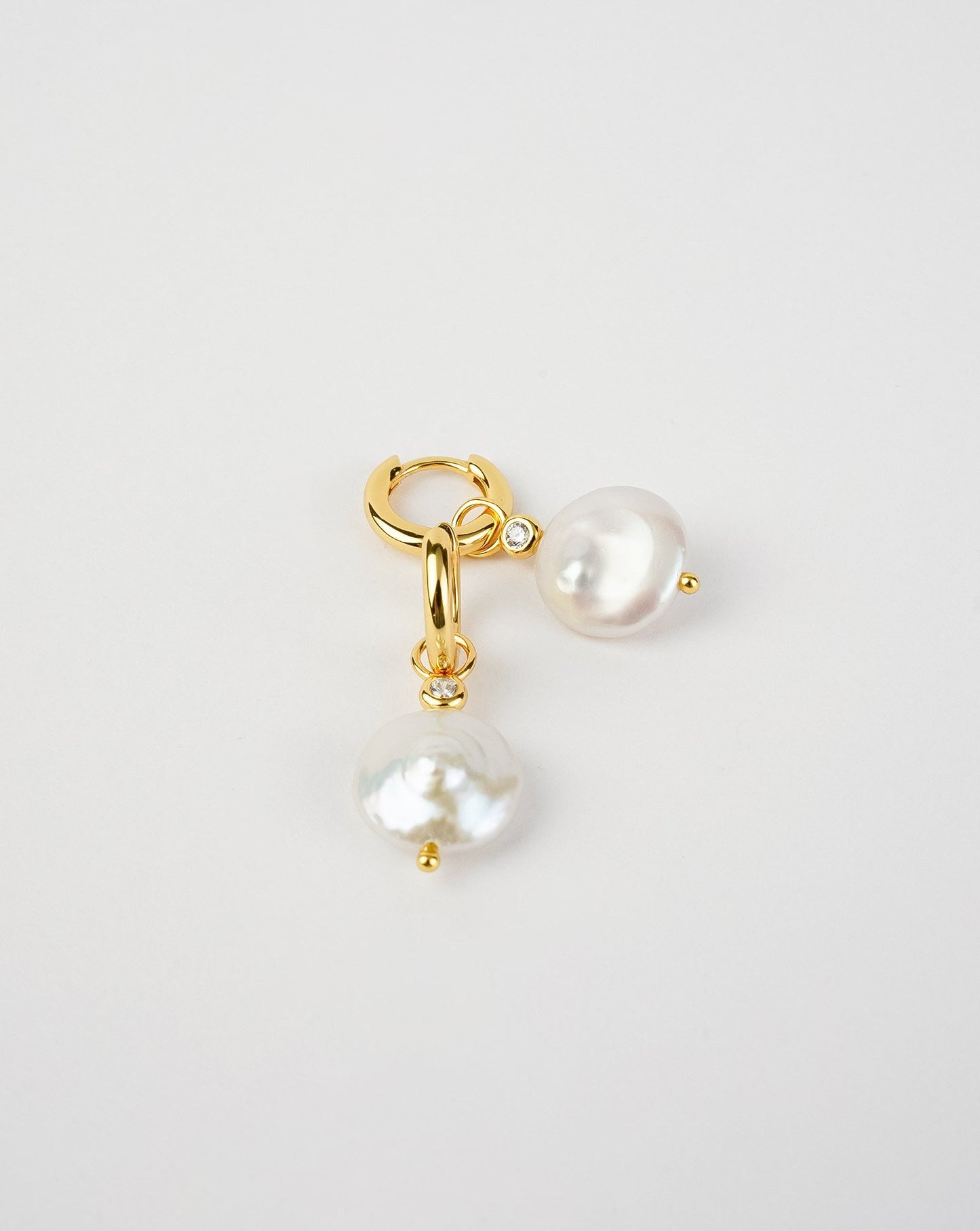 Classic Huggie Pearl Earrings