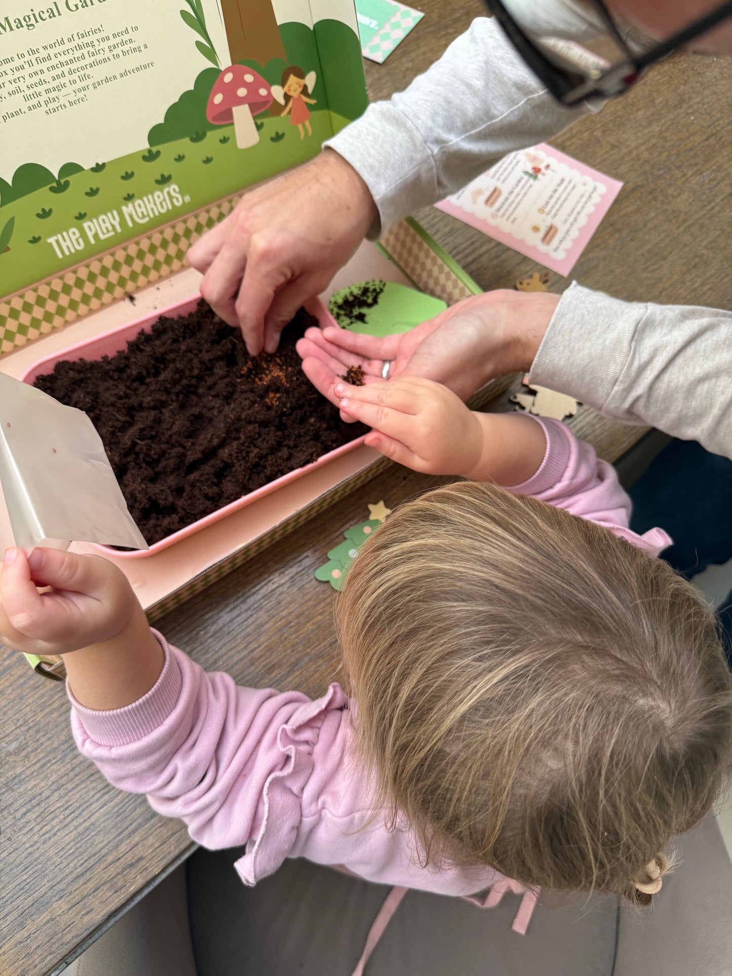 Fairy Garden Starter Kit (Apron,Tray, Shovel, Fairies, Soil & Seeds)