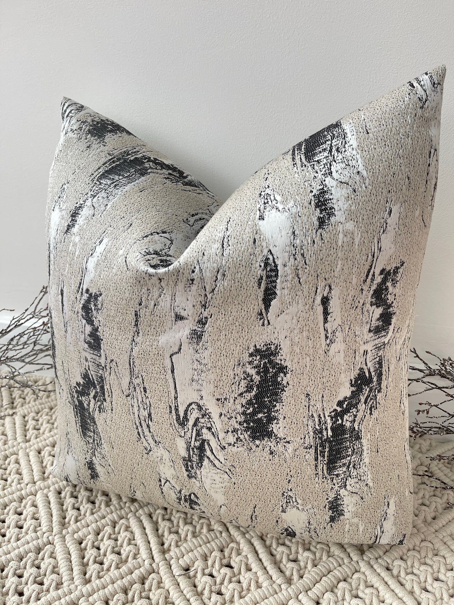 The Couture Cushion - The Black and Beige Zanella - Style No. 37