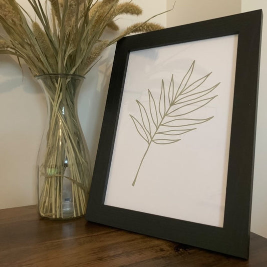 Boho Palm Leaves Boho Hippie Simple Home Wall Decor Print