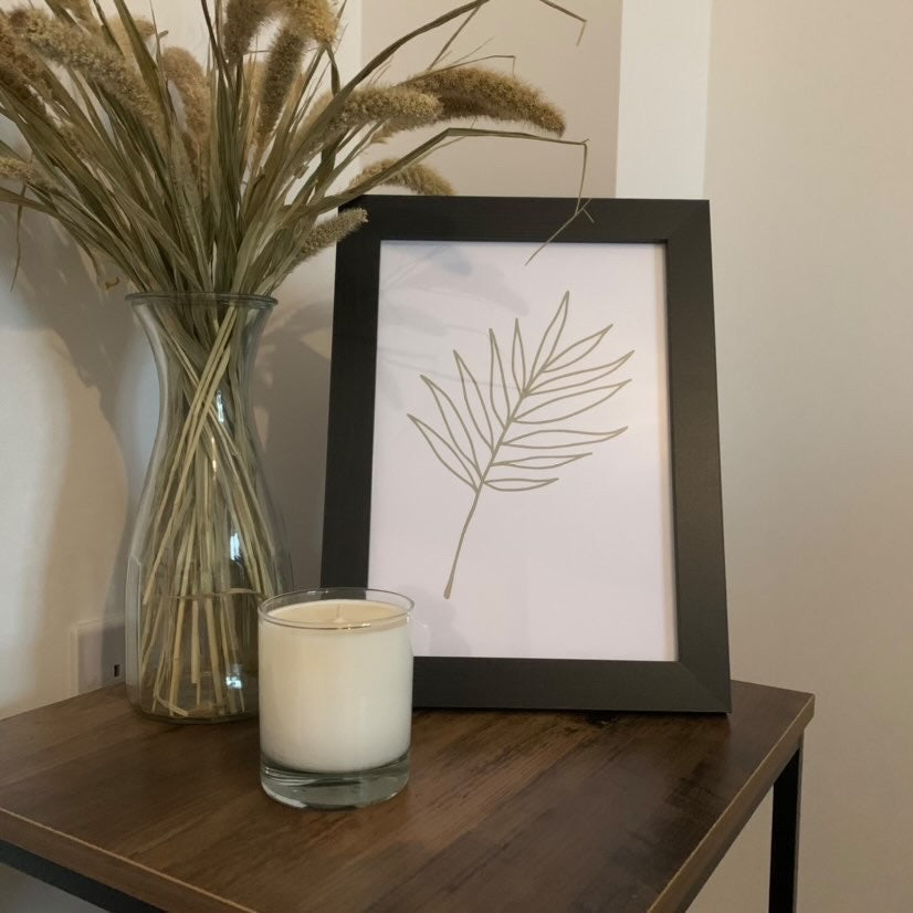 Boho Palm Leaves Boho Hippie Simple Home Wall Decor Print