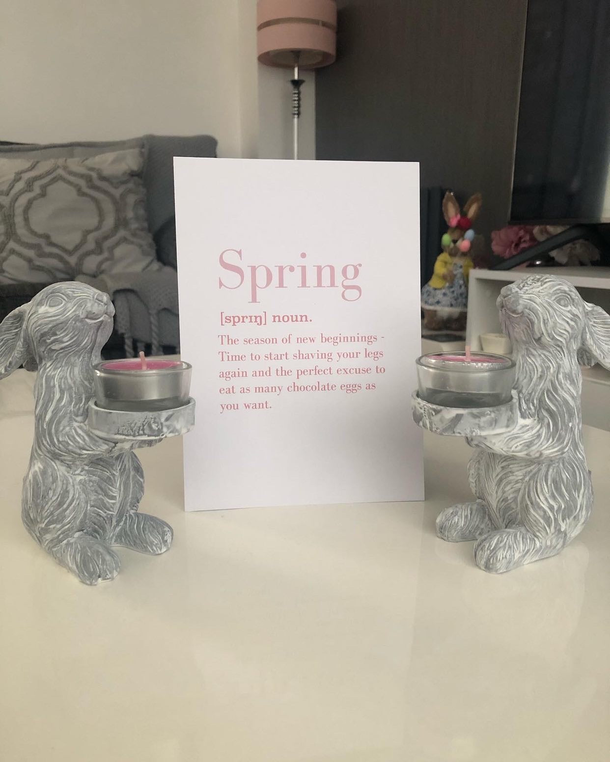 Spring Definition Pastel Pinks Spring Seasonal Wall Home Decor Print