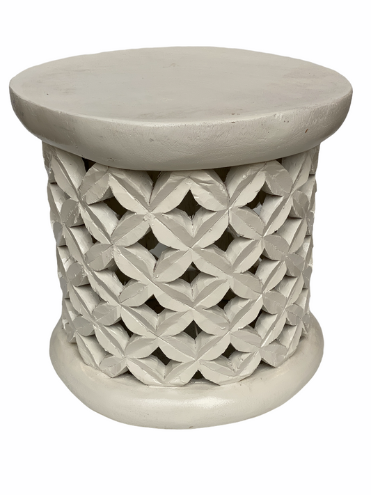 Bamileke Table - 42cm - White