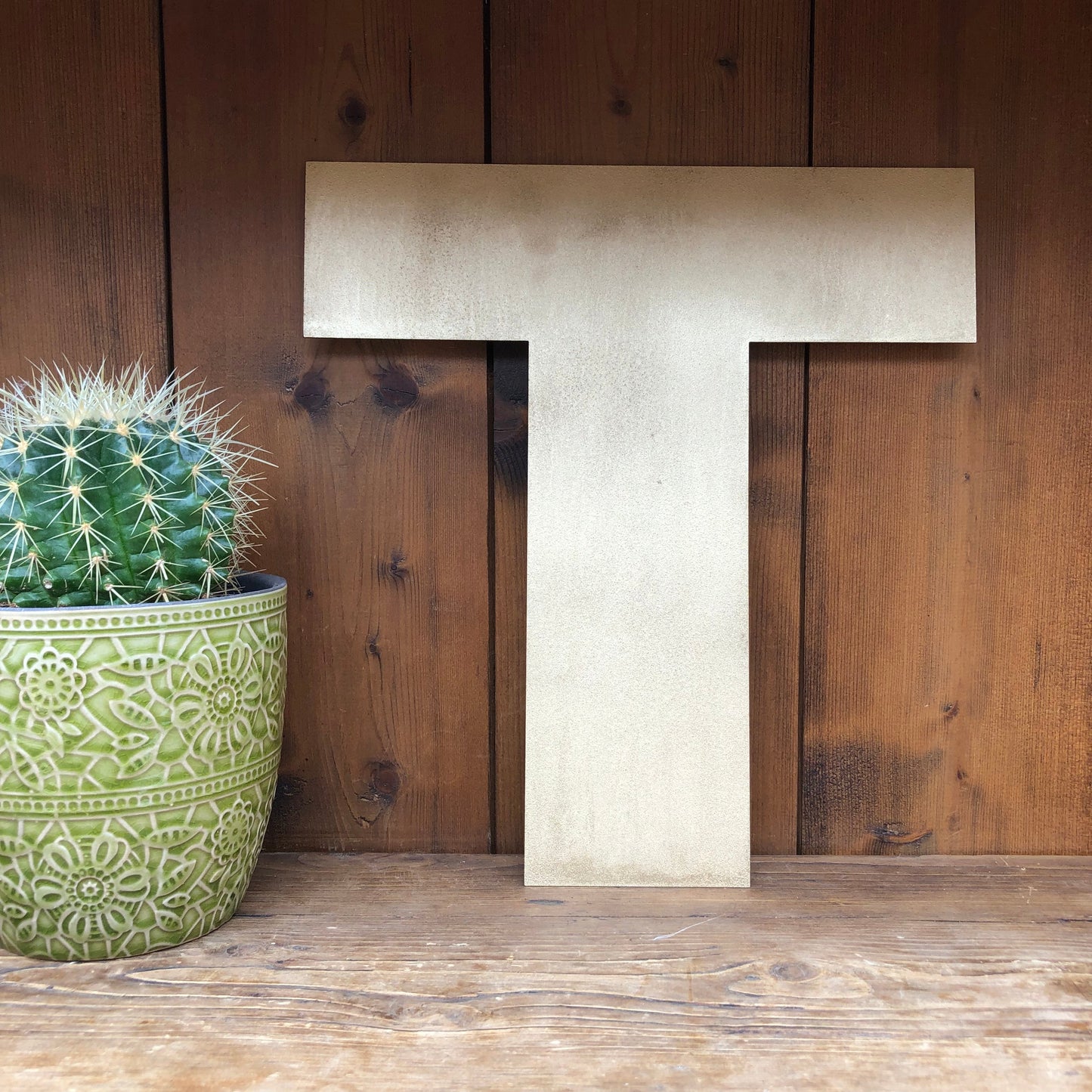 12" and 5" Gold Fat Font Metal Letters.