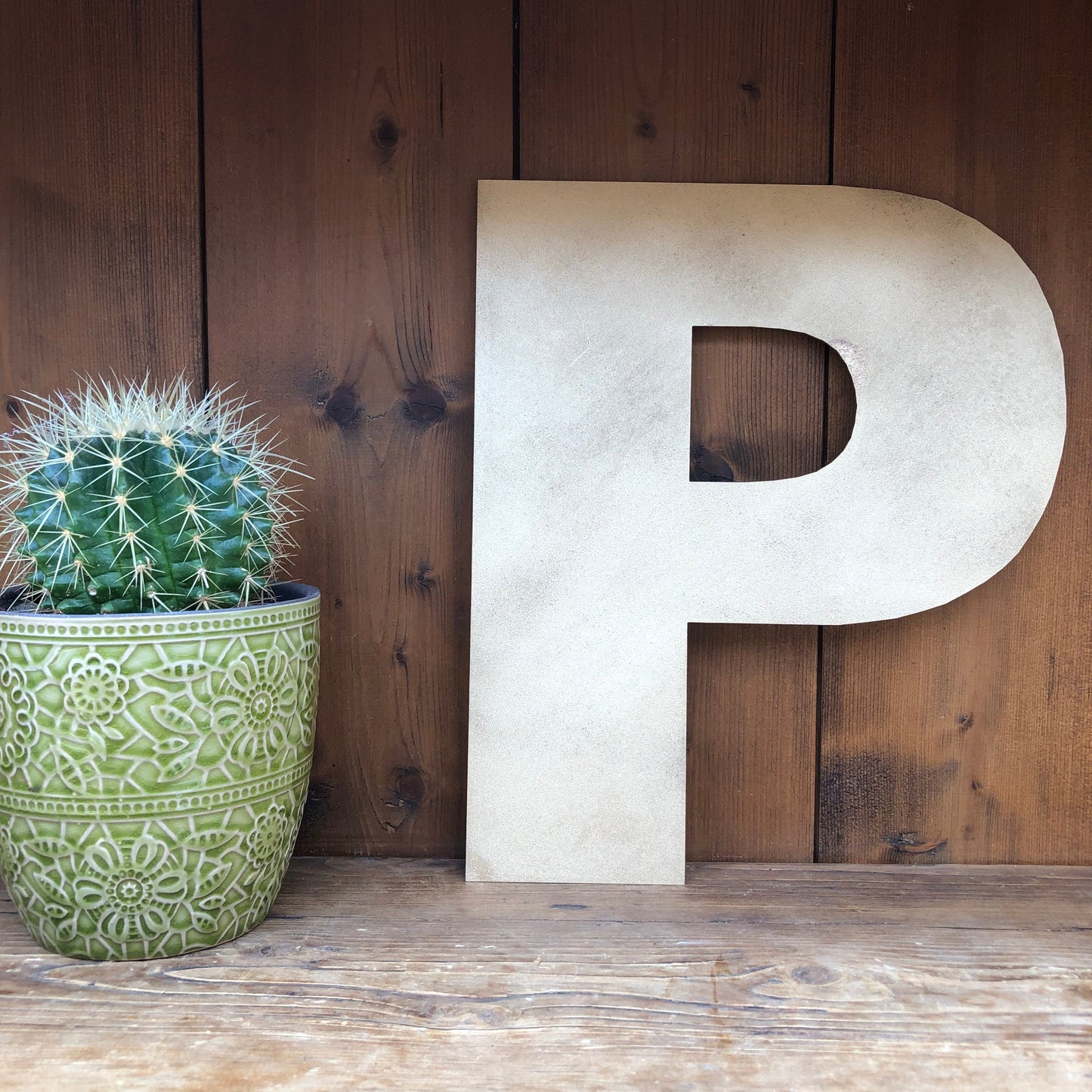 12" and 5" Gold Fat Font Metal Letters.