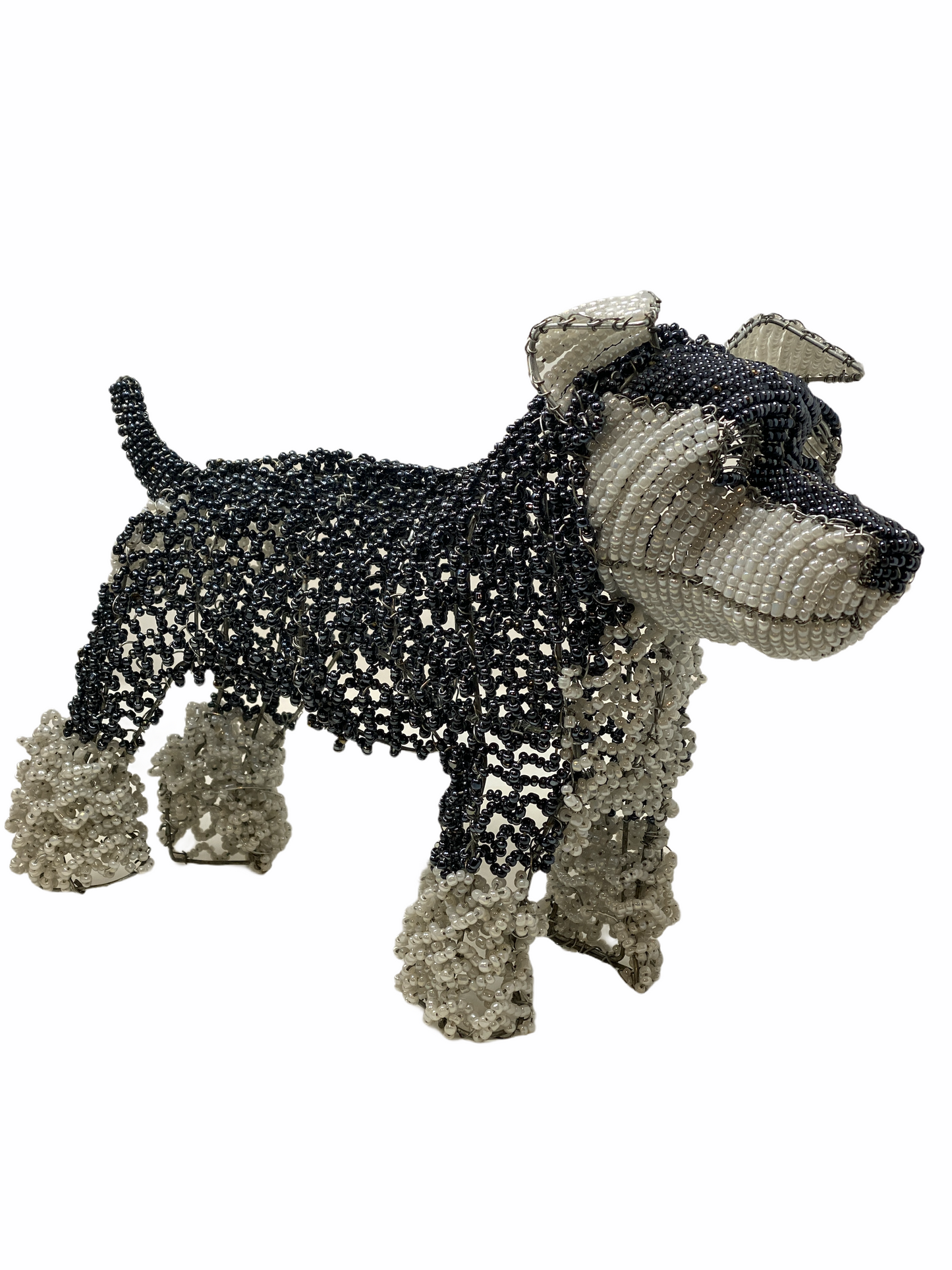Hand Beaded Dog Sculpture - Terrier