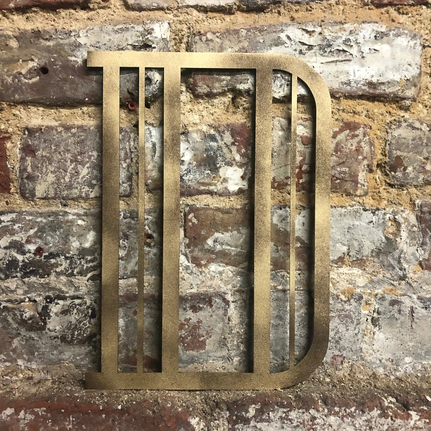 Gold Distressed 5" or 12" Art Deco Lettering A-Z 0-9