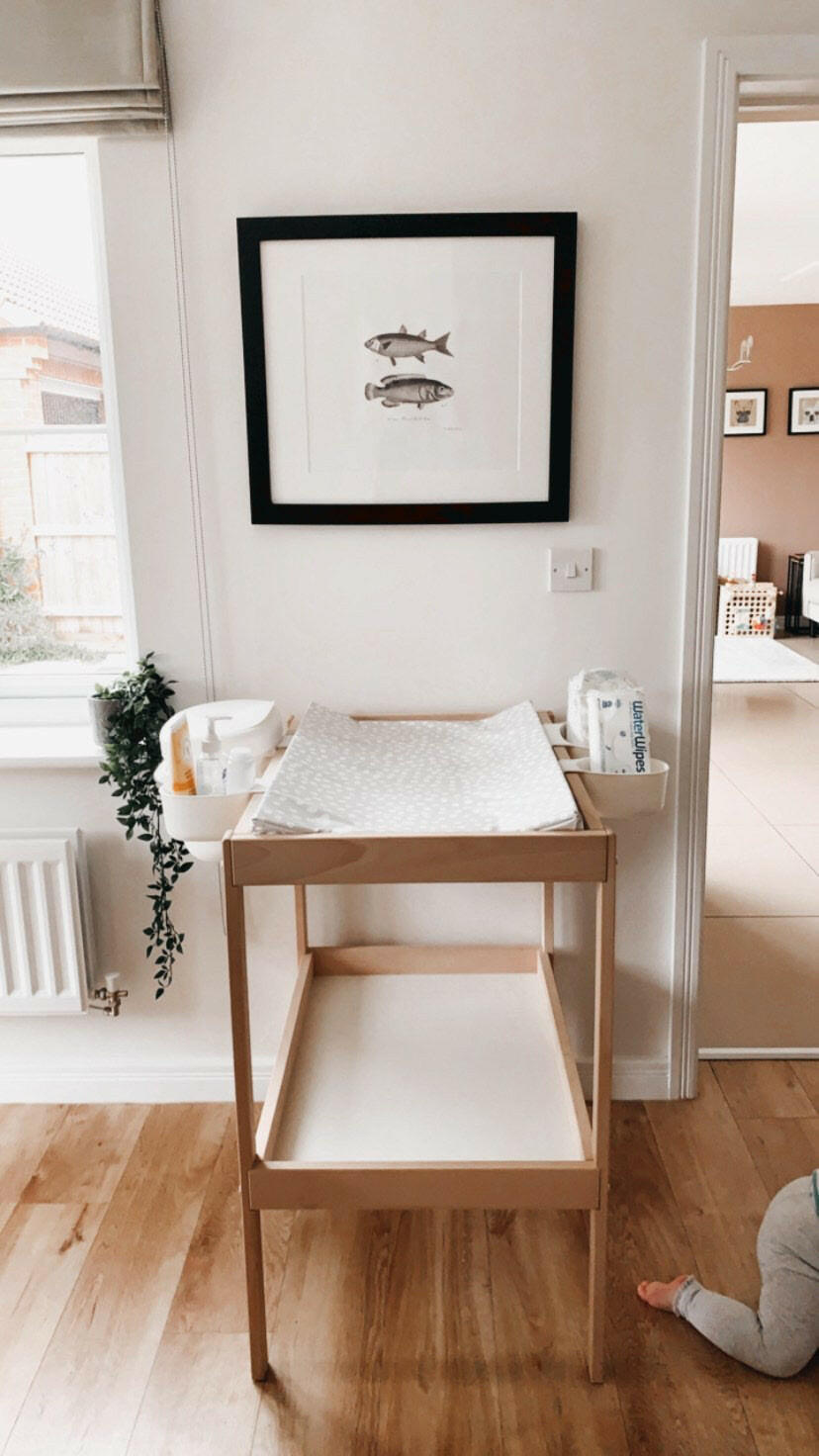 Anti-Roll Wedge Changing Mat - Grey Spots