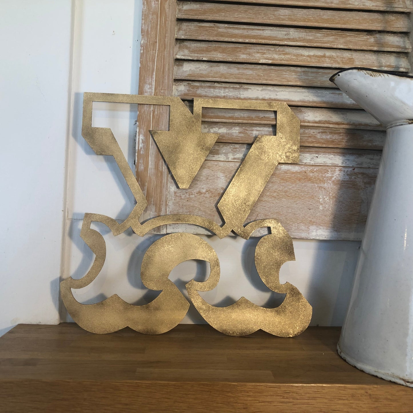 A-Z Rustic 5" or 12" Gold Metal Carnival Letters.