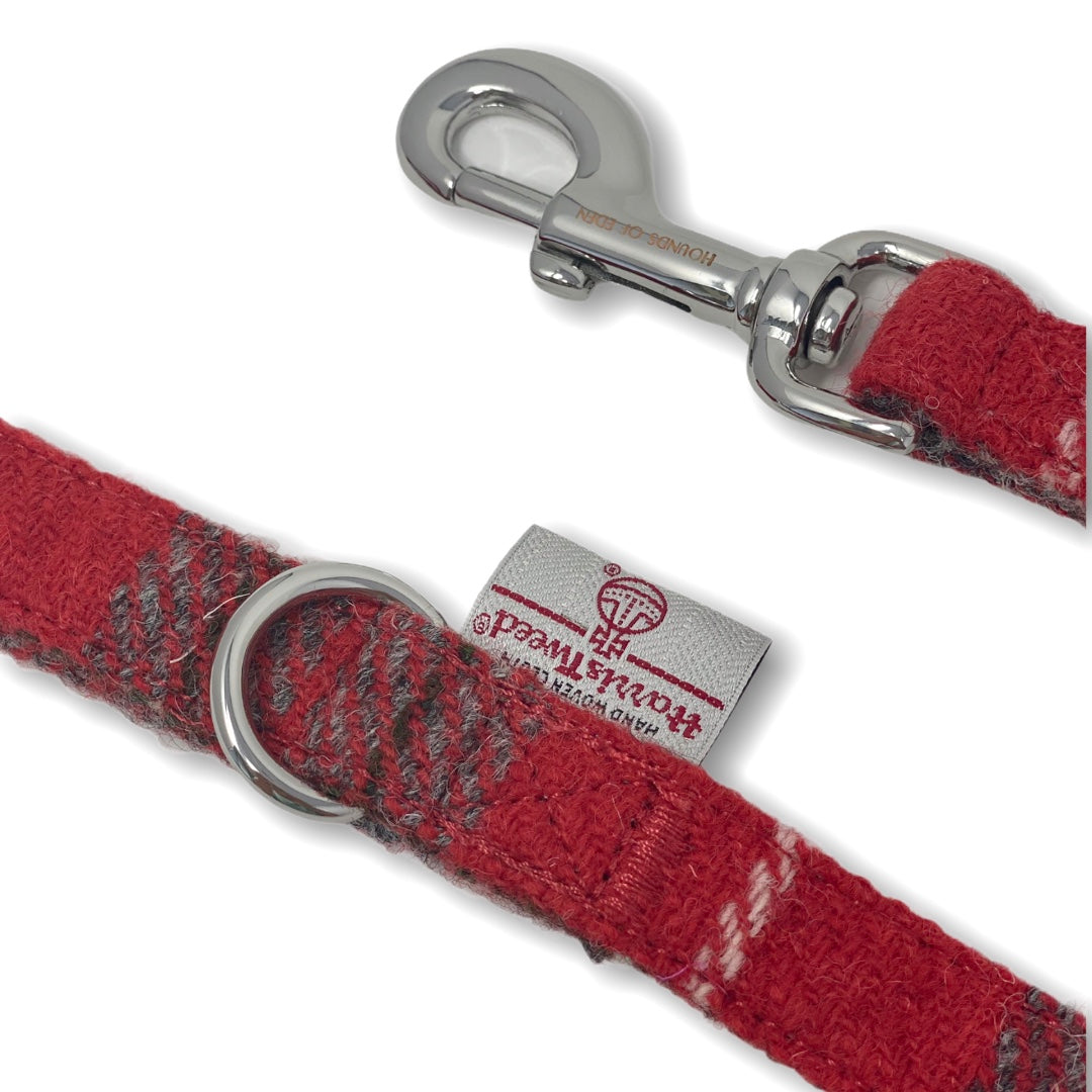 'Sammi' - Red & Grey Check Dog Harness