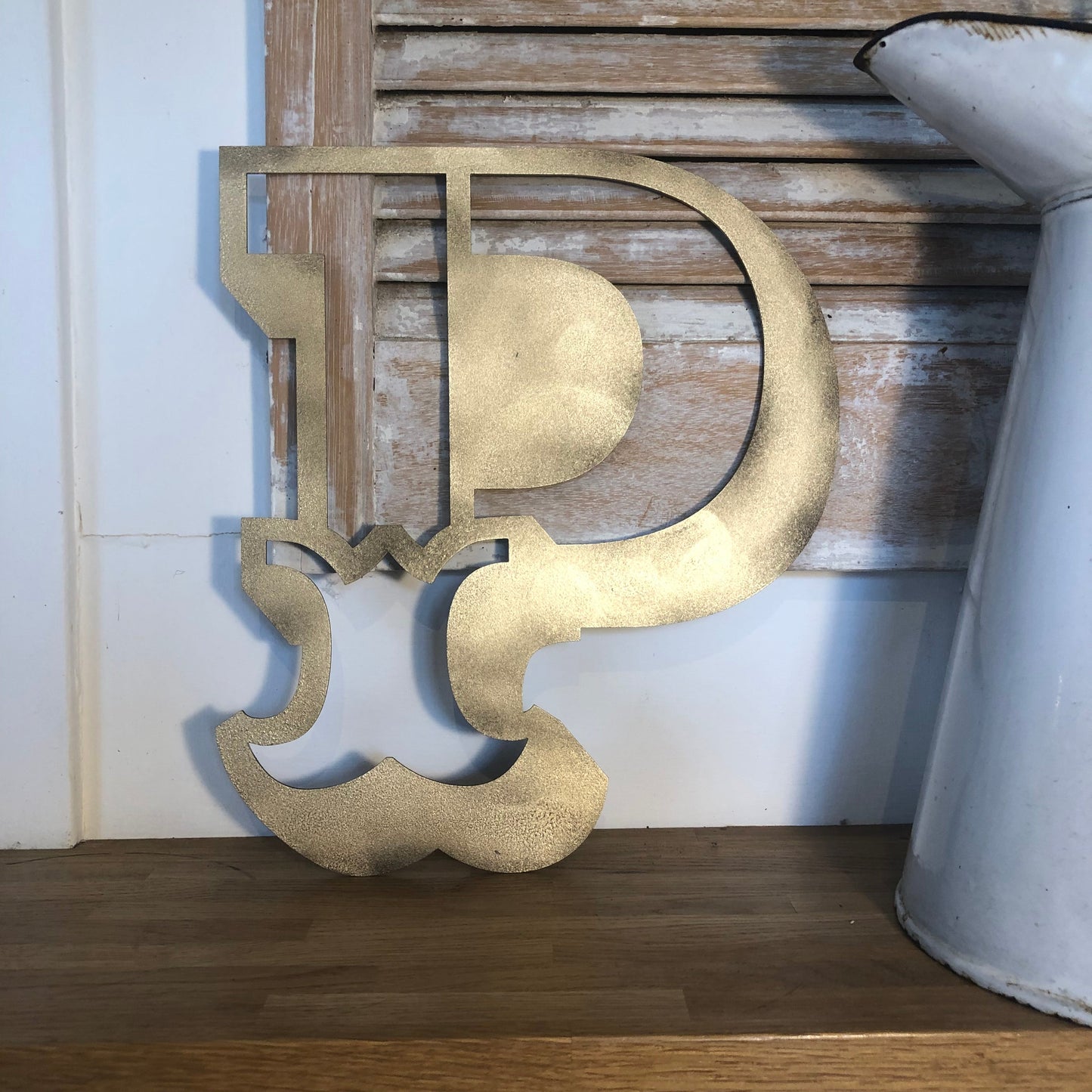 A-Z Rustic 5" or 12" Gold Metal Carnival Letters.