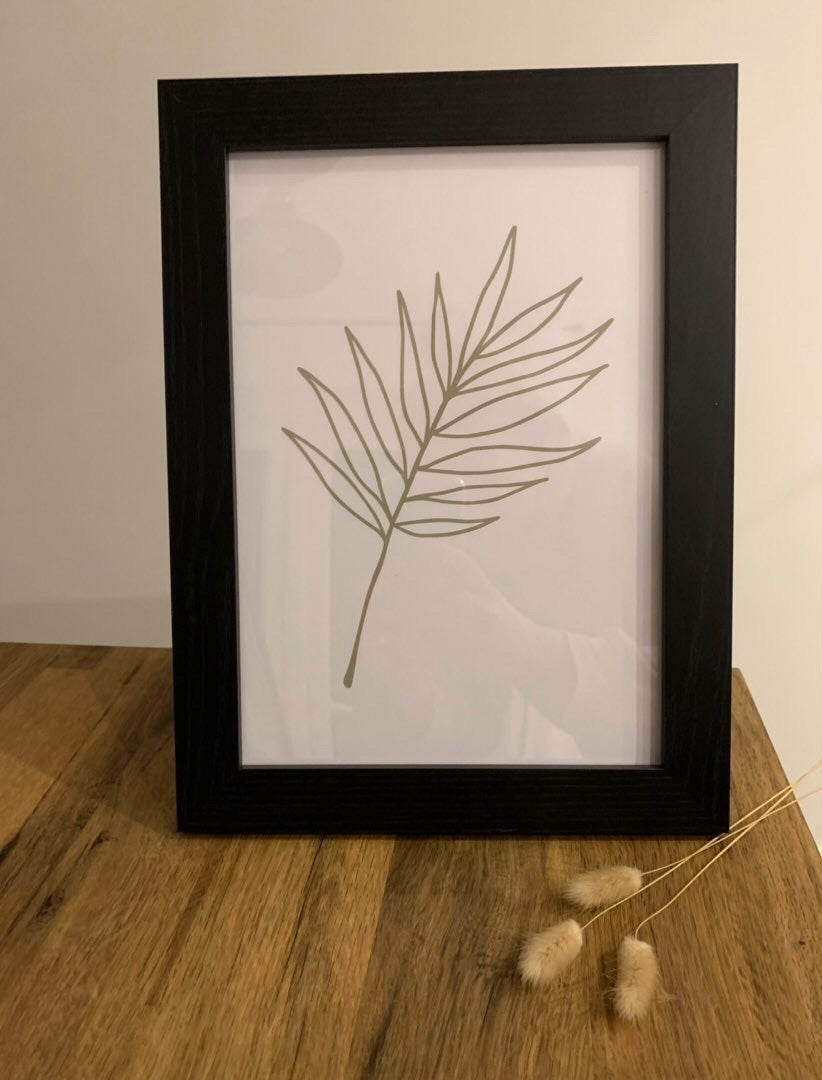 Boho Palm Leaves Boho Hippie Simple Home Wall Decor Print