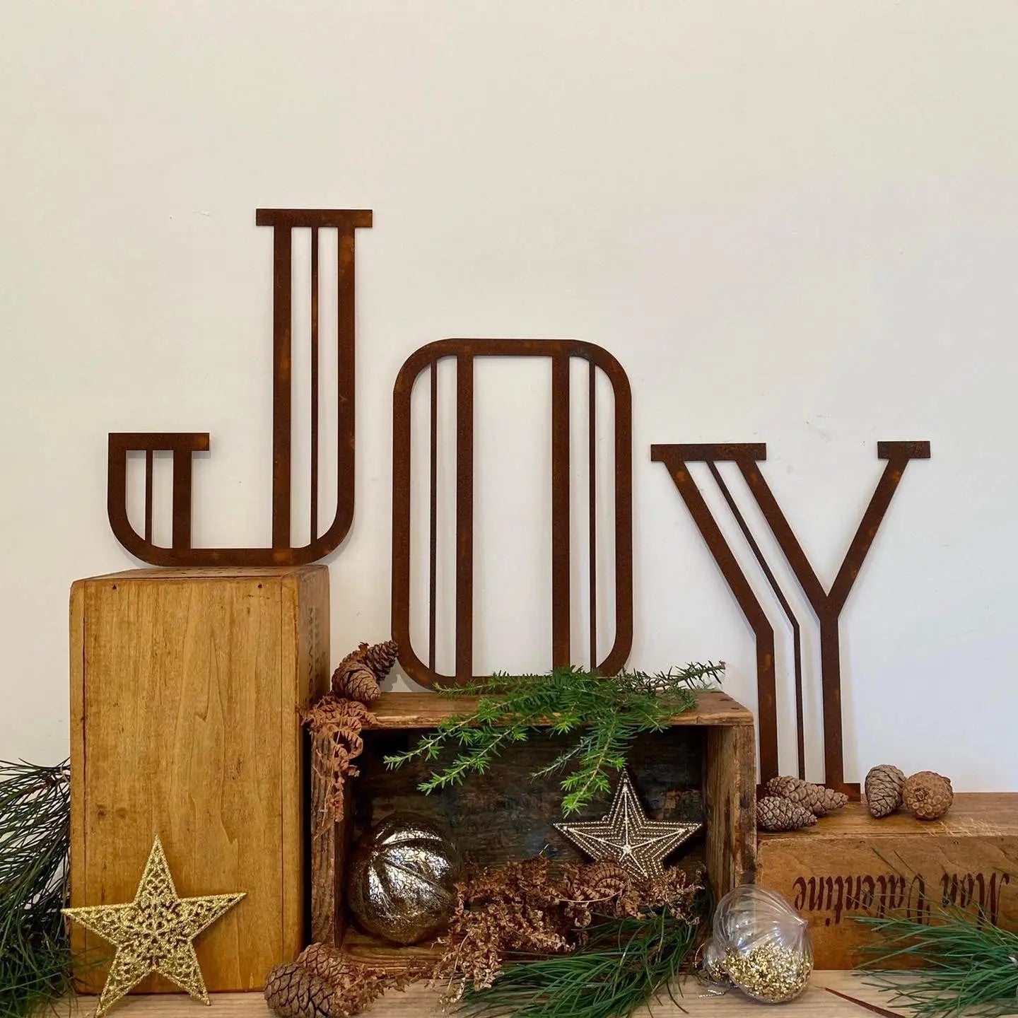 Rusty Metal 5" or 12" Art Deco Lettering A-Z 0-9