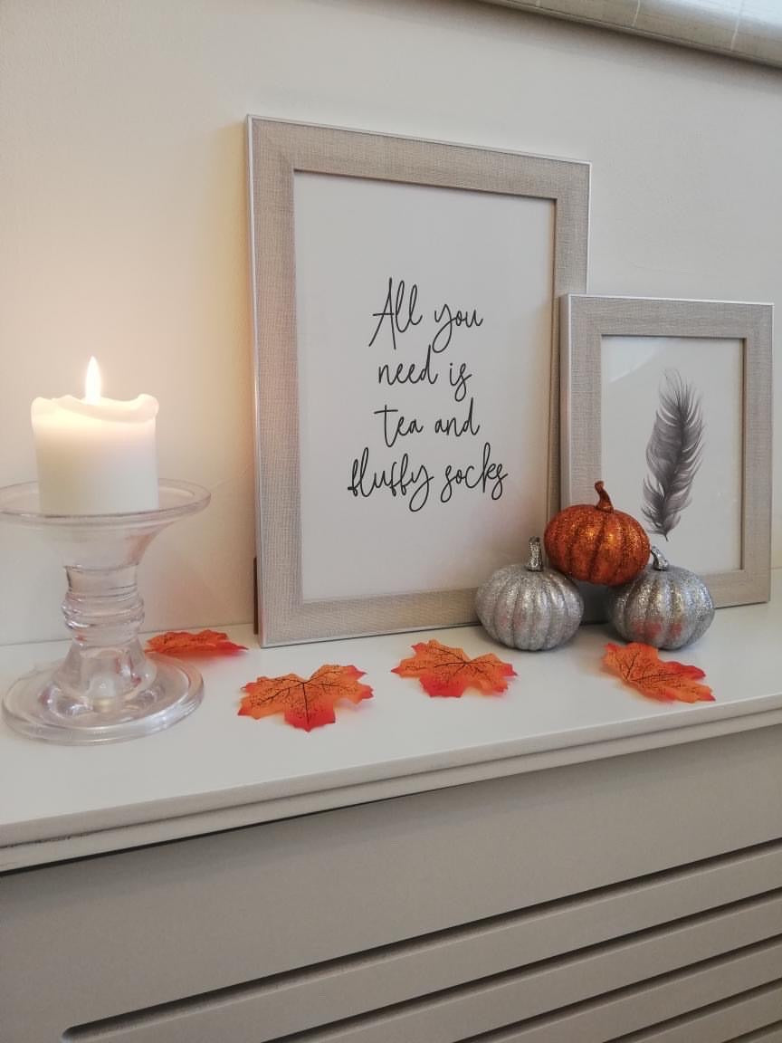 All You Need Is Tea Autumn Seasonal Kitchen Wall Home Decor Print