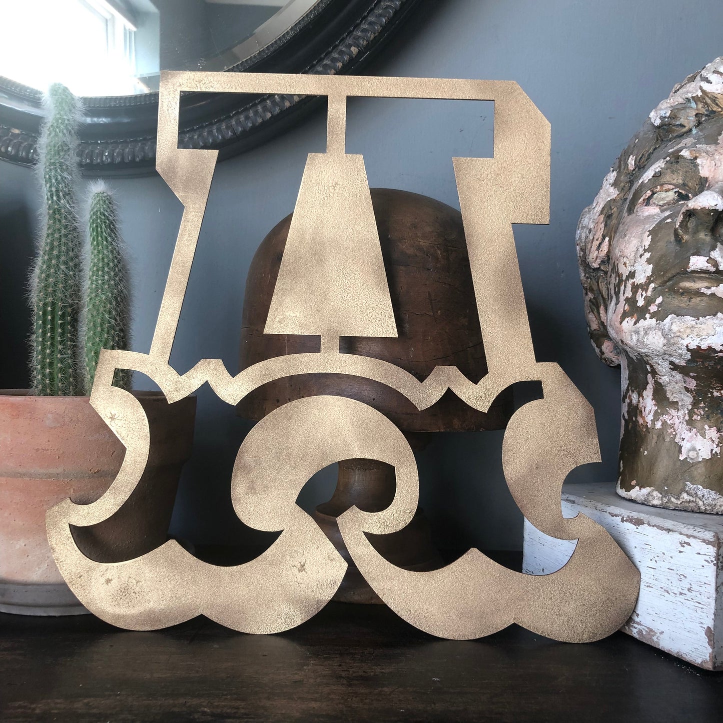 A-Z Rustic 5" or 12" Gold Metal Carnival Letters.