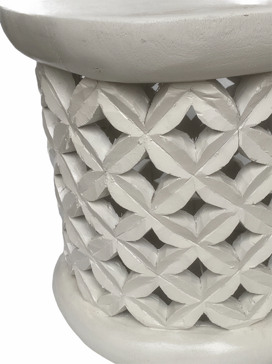 Bamileke Table - 42cm - White