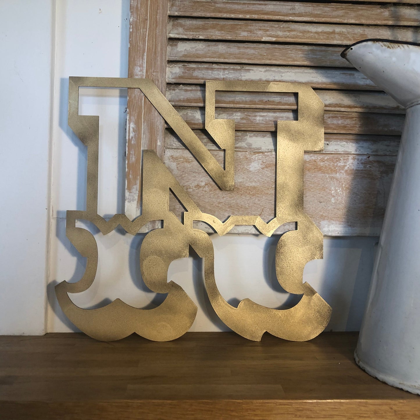 A-Z Rustic 5" or 12" Gold Metal Carnival Letters.