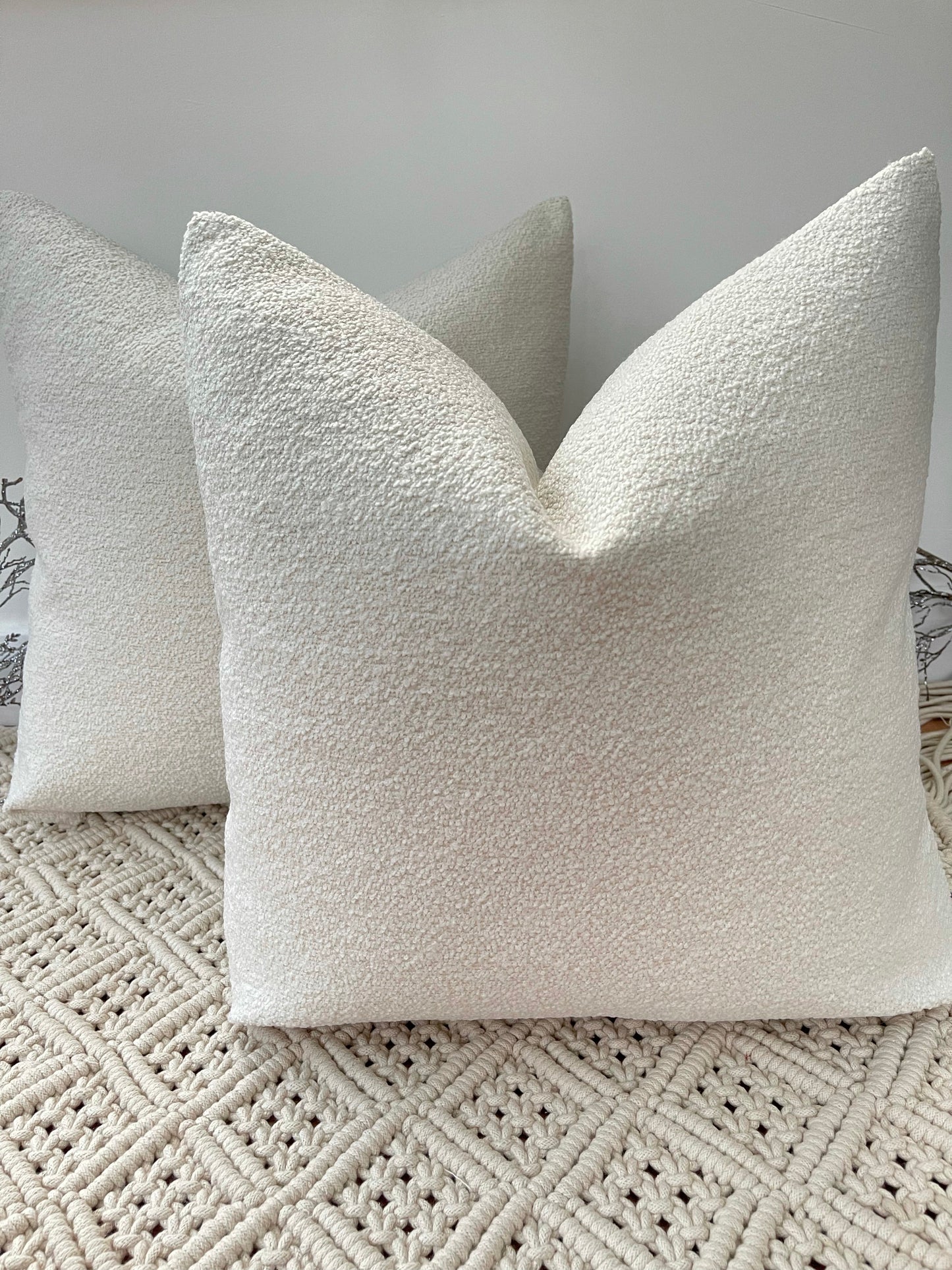 The Couture Cushion - The Luxury Ivory Boucle - Style No. 3