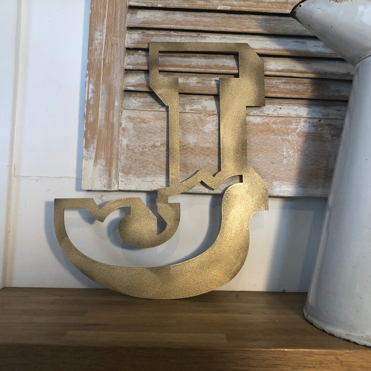 A-Z Rustic 5" or 12" Gold Metal Carnival Letters.