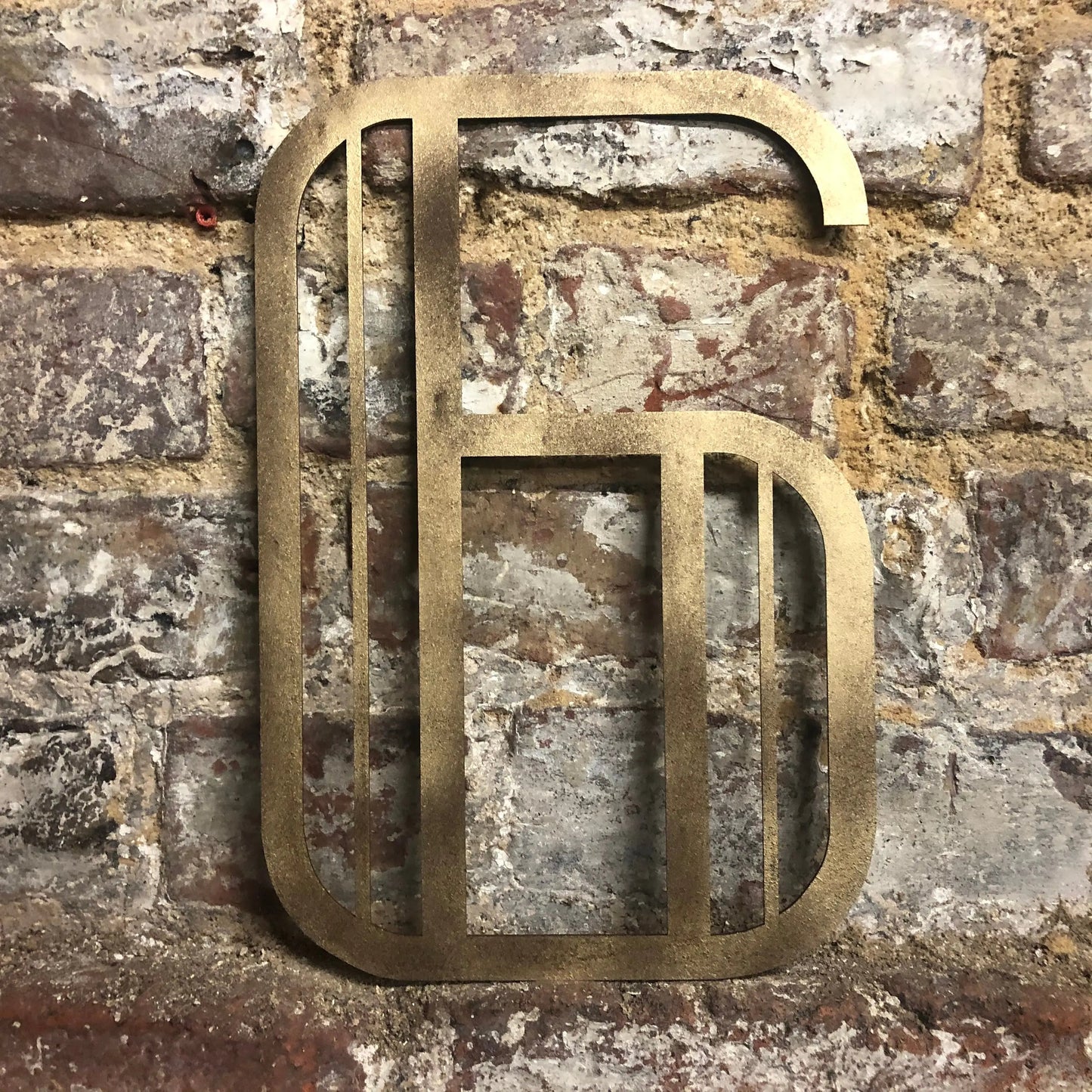 Gold Distressed 5" or 12" Art Deco Lettering A-Z 0-9