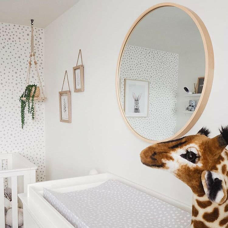 Anti-Roll Wedge Changing Mat - Grey Spots