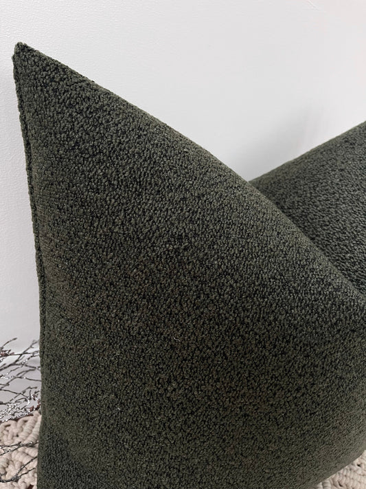 The Couture Cushion - The Luxury Green Boucle - Style No. 128