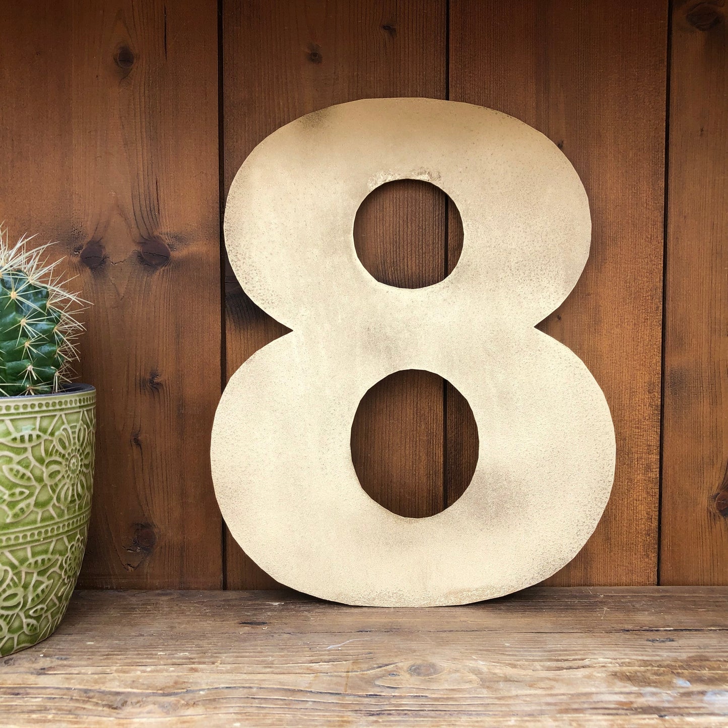 12" and 5" Gold Fat Font Metal Letters.